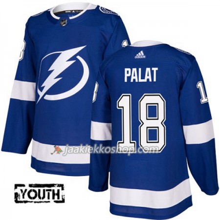 Lapsille NHL Tampa Bay Lightning Pelipaita Ondrej Palat 18 Adidas 2017-2018 Sininen Authentic